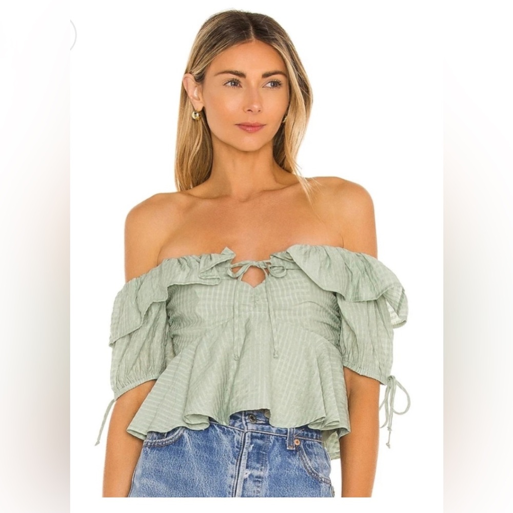 Revolve Tularosa Green Top
